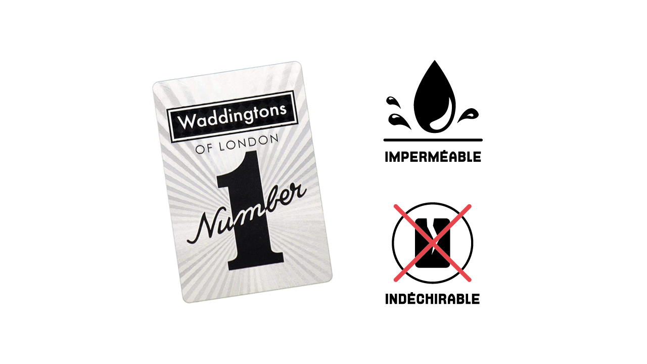 Jeu de 54 cartes indéchirables et waterproof - KdoClick