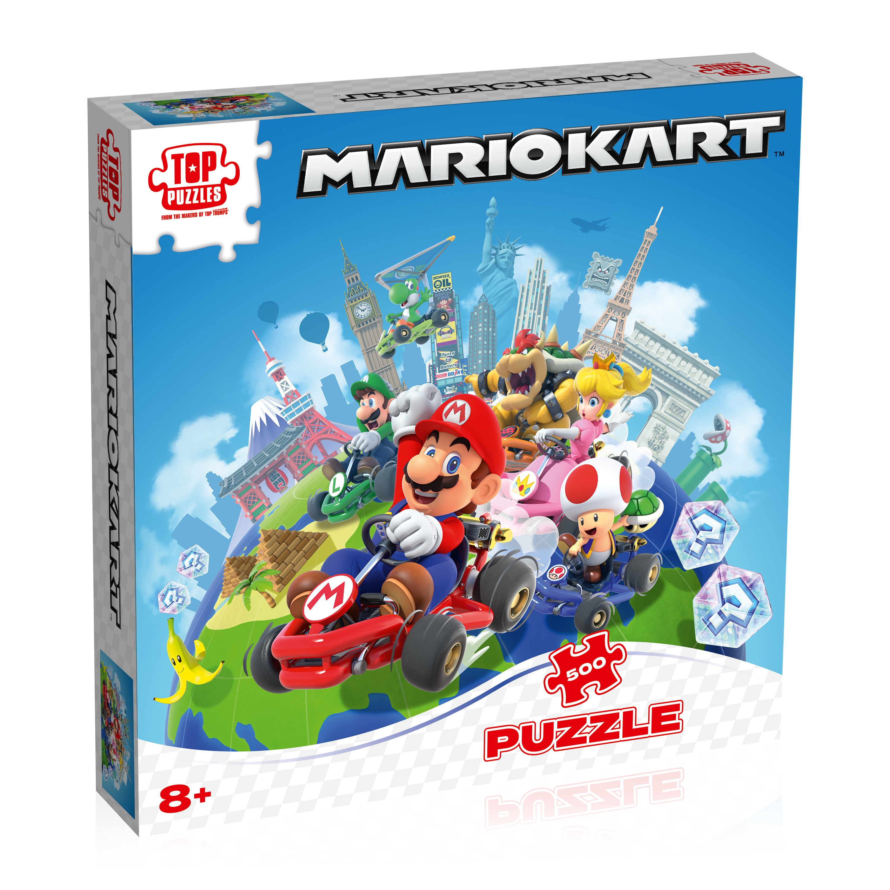 PUZZLE MARIO KART AUTOUR DU MONDE 500 PIÈCES - Winning Moves